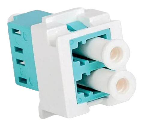 LANmark-Of Duplex LC Snap-In Adaptor Multimode Aqua