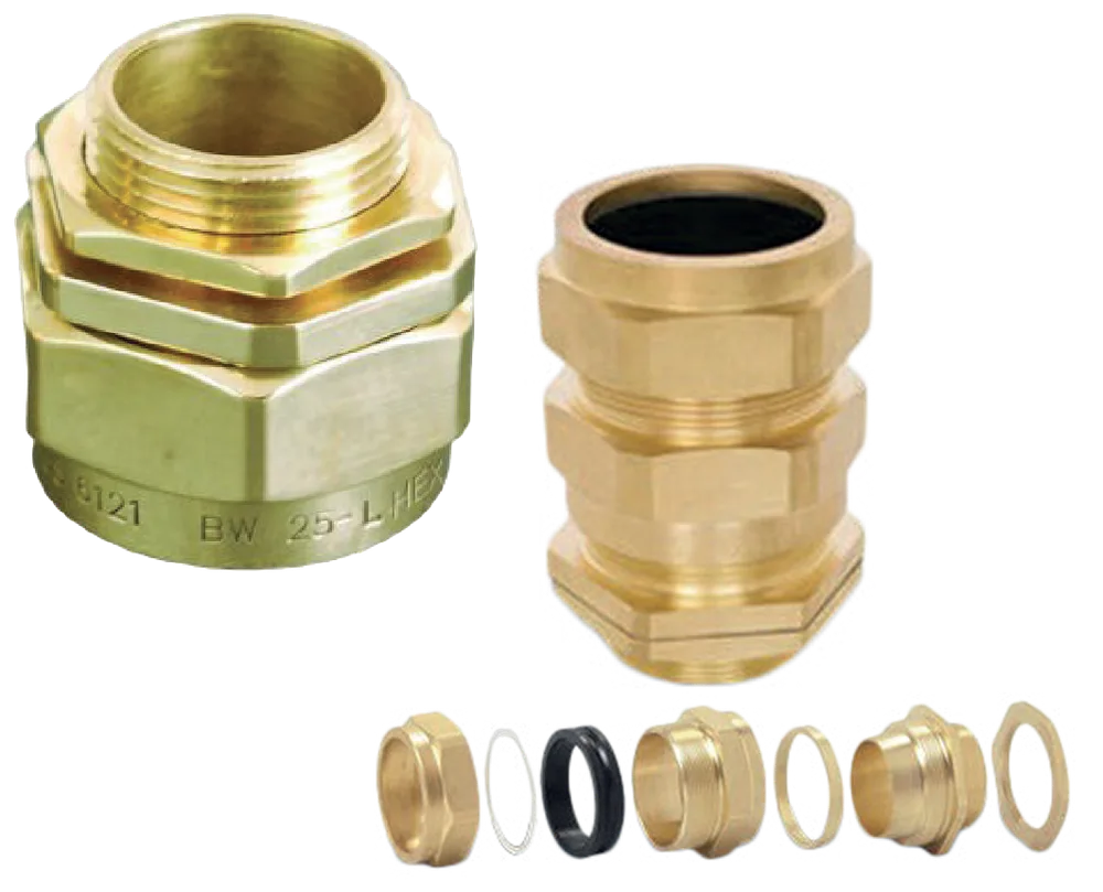 Cable gland A2 and Cw ITEM for brass and nickel plated type